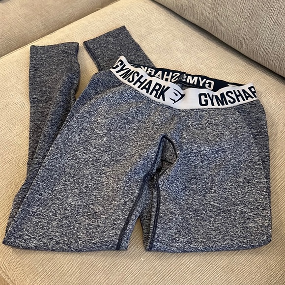 Gymshark Flex Low Rise Leggings - Grey Marl - Picture 1 of 2